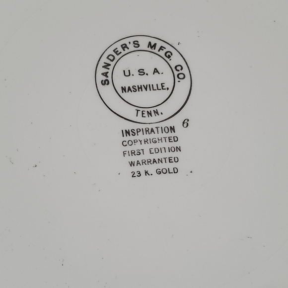 Vintage Sander’s Mfg Co  Jesus plate 24 Karat gold - Picture 7 of 8